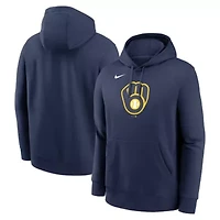 MLB Nike Milwaukee Brewers Logo Club Fleece Hoodie