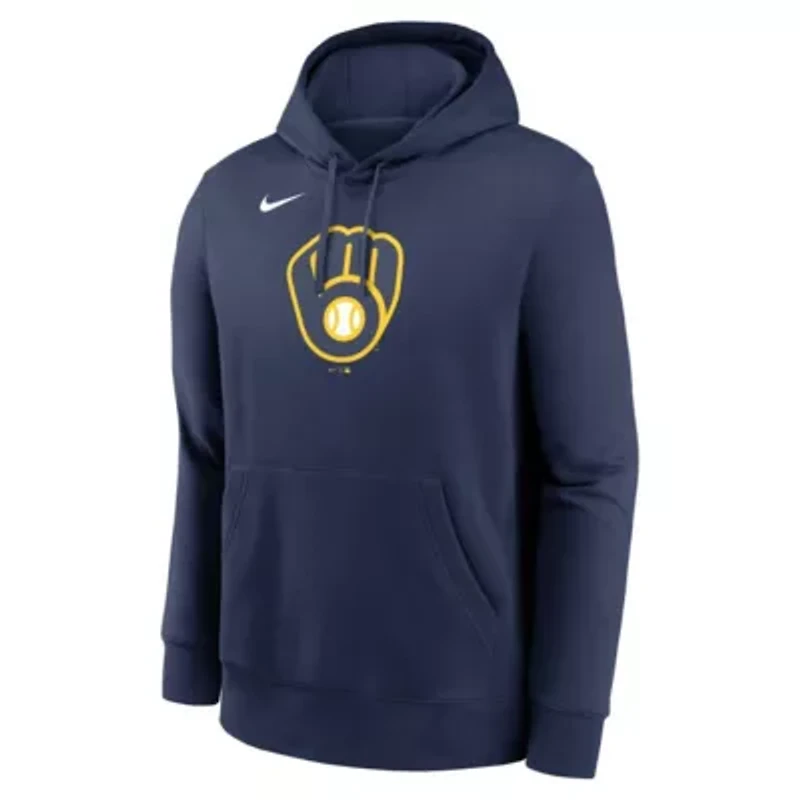 MLB Nike Milwaukee Brewers Logo Club Fleece Hoodie
