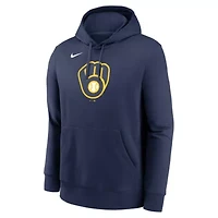 MLB Nike Milwaukee Brewers Logo Club Fleece Hoodie