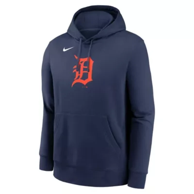 MLB Nike Detroit Tigers Logo Club Fleece Pullover Hoodie