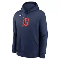MLB Nike Detroit Tigers Logo Club Fleece Pullover Hoodie
