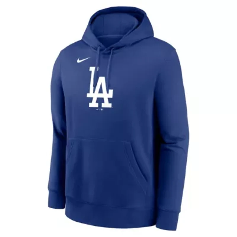 MLB Nike Los Angeles Dodgers Logo Club Fleece Pullover Hoodie