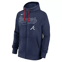 MLB Nike Atlanta Braves Knockout Script Full-Zip Hoodie