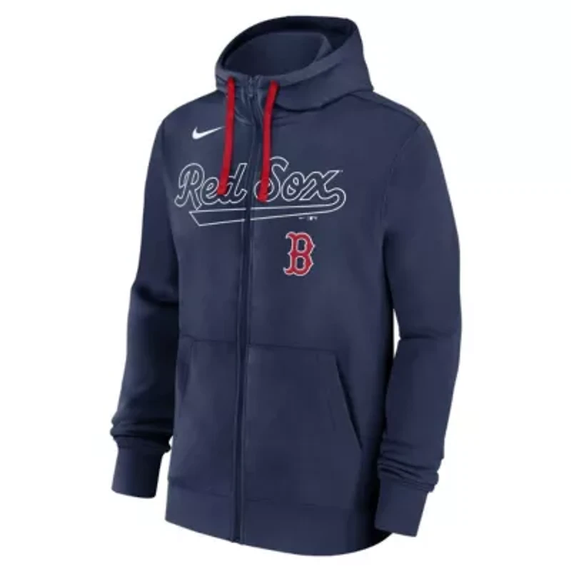 Boston Red Sox MLB Nike Knockout Script Full-Zip Hoodie