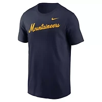 NCAA Nike West Virginia Mountaineers Baseball Wordmark T-Shirt