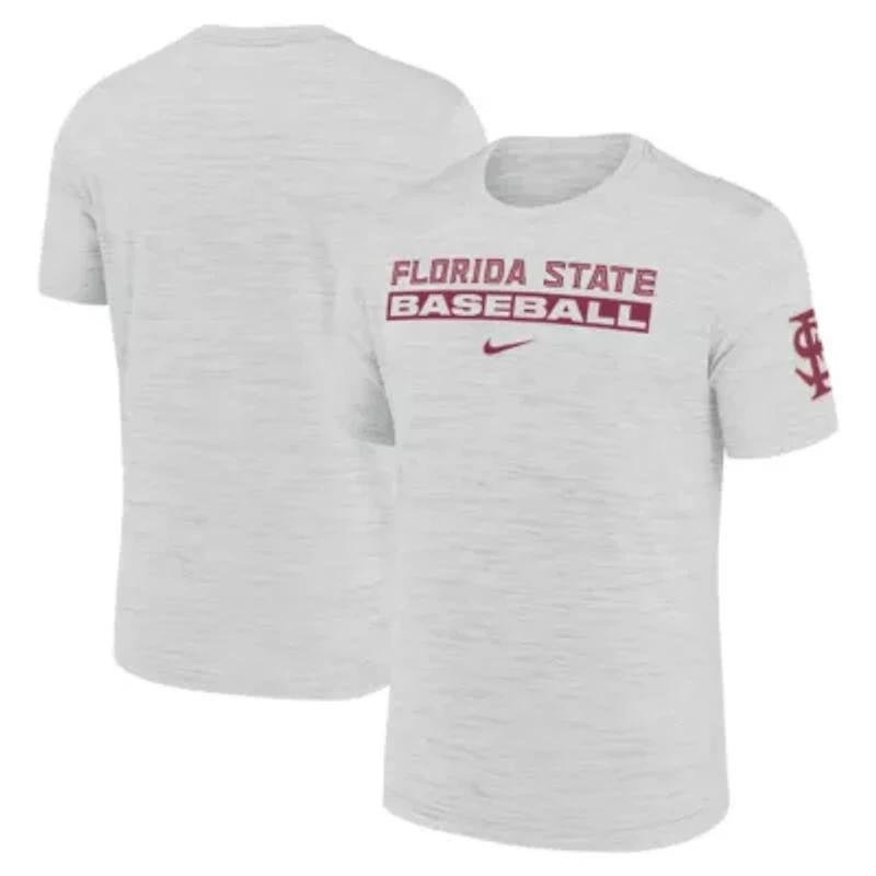 NCAA Nike Florida State Seminoles Velocity Baseball Wordmark Stack Dri-FIT T-Shirt