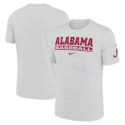 Alabama Crimson Tide NCAA Nike Velocity Baseball Wordmark Stack Dri-FIT T-Shirt