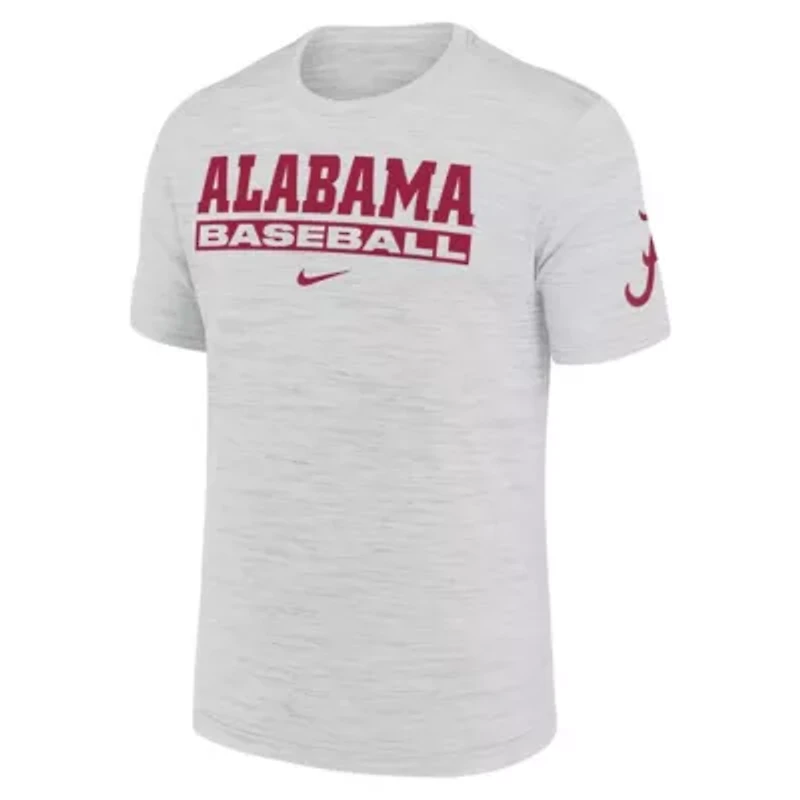 Alabama Crimson Tide NCAA Nike Velocity Baseball Wordmark Stack Dri-FIT T-Shirt