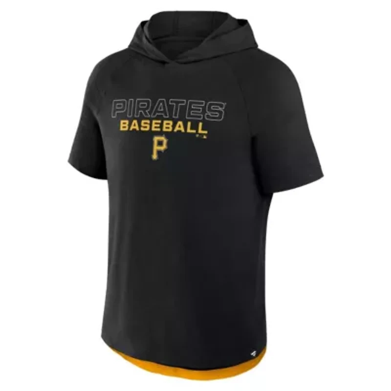 MLB Fanatics Pittsburgh Pirates Clubhouse Optimal Play Raglan Hoodie T-Shirt