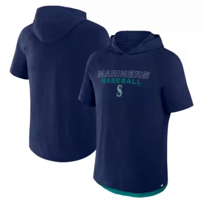 MLB Fanatics Seattle Mariners Clubhouse Optimal Play Raglan Hoodie T-Shirt