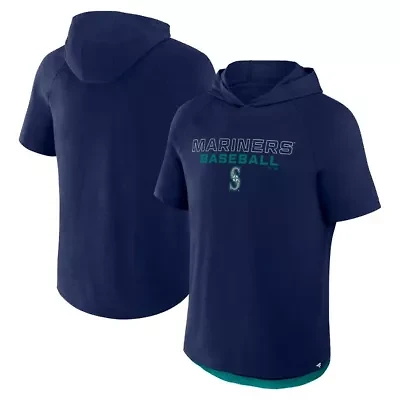MLB Fanatics Seattle Mariners Clubhouse Optimal Play Raglan Hoodie T-Shirt