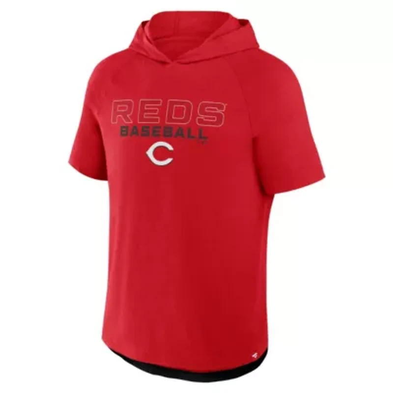 MLB Fanatics Cincinnati Reds Clubhouse Optimal Play Raglan Hoodie T-Shirt