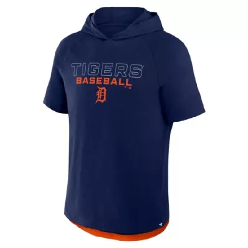 MLB Fanatics Detroit Tigers Clubhouse Optimal Play Raglan Hoodie T-Shirt