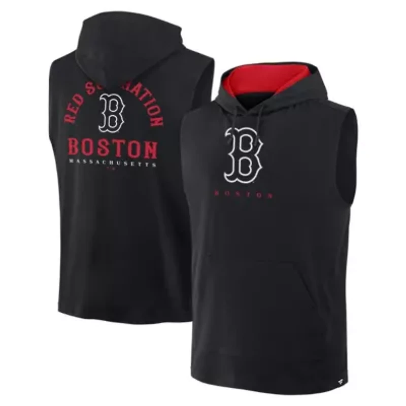 Boston Red Sox MLB Fanatics Fire Speed Sleeveless Pullover Hoodie