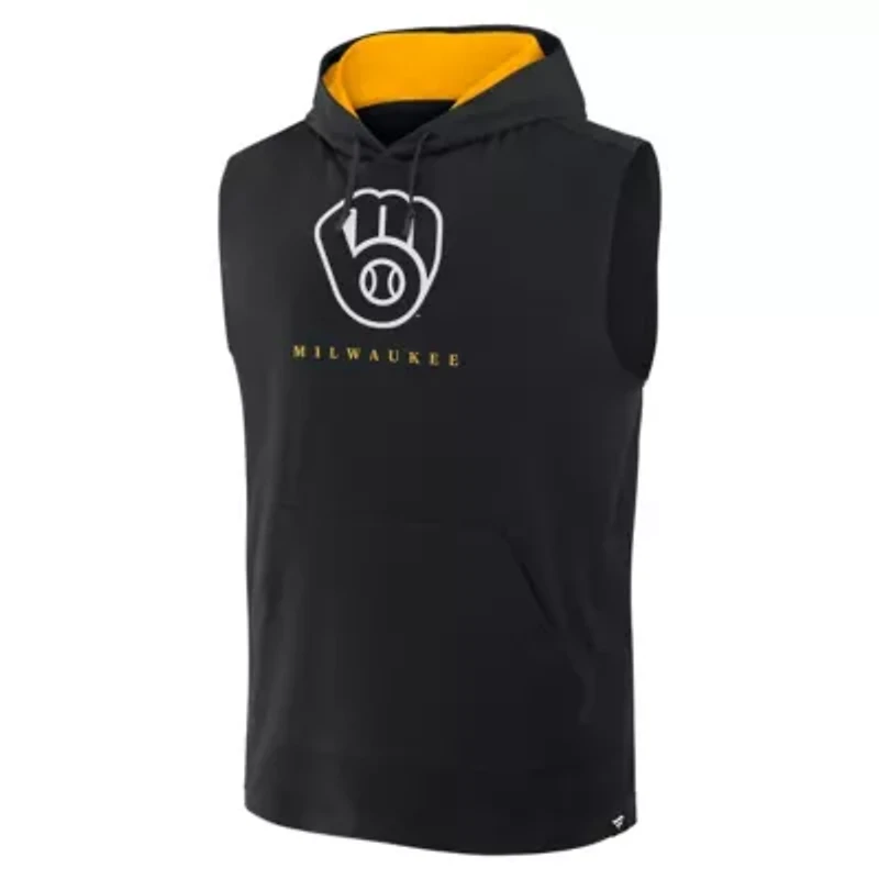 MLB Fanatics Milwaukee Brewers Fire Speed Sleeveless Pullover Hoodie
