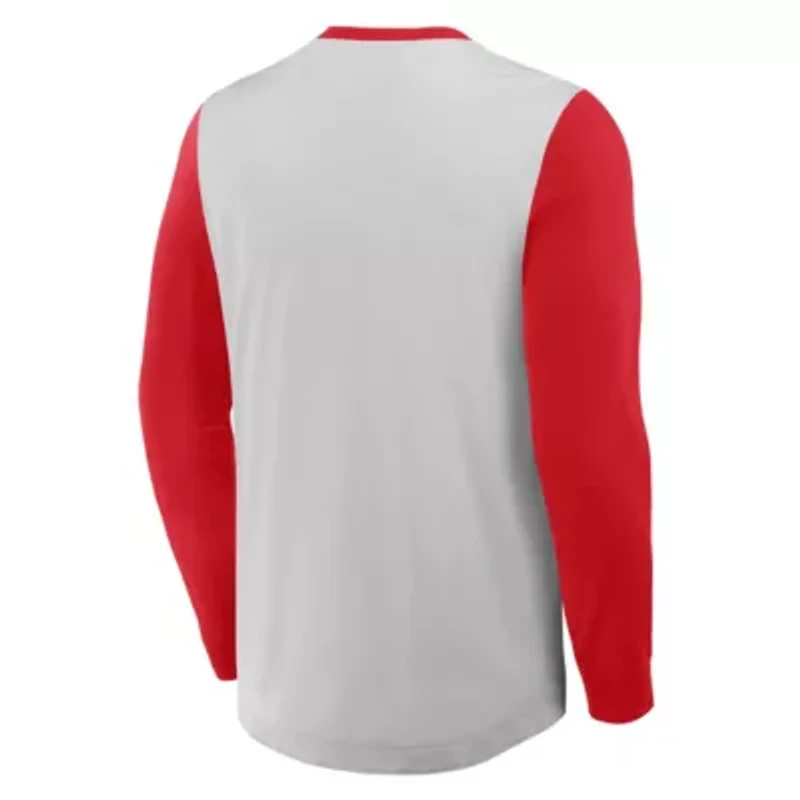 MLB Fanatics Philadelphia Phillies Clubhouse Long Sleeve Henley Shirt