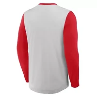 MLB Fanatics Philadelphia Phillies Clubhouse Long Sleeve Henley Shirt