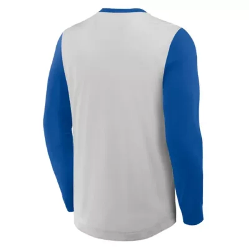 MLB Fanatics Chicago Cubs Clubhouse Long Sleeve Henley Shirt