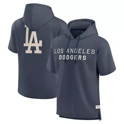 MLB Fanatics Los Angeles Dodgers Elements Future Ground Lettering Short Sleeve Pullover Hoodie