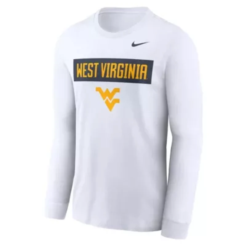 NCAA Nike West Virginia Mountaineers Two-Hit Classic Location Long Sleeve T-Shirt