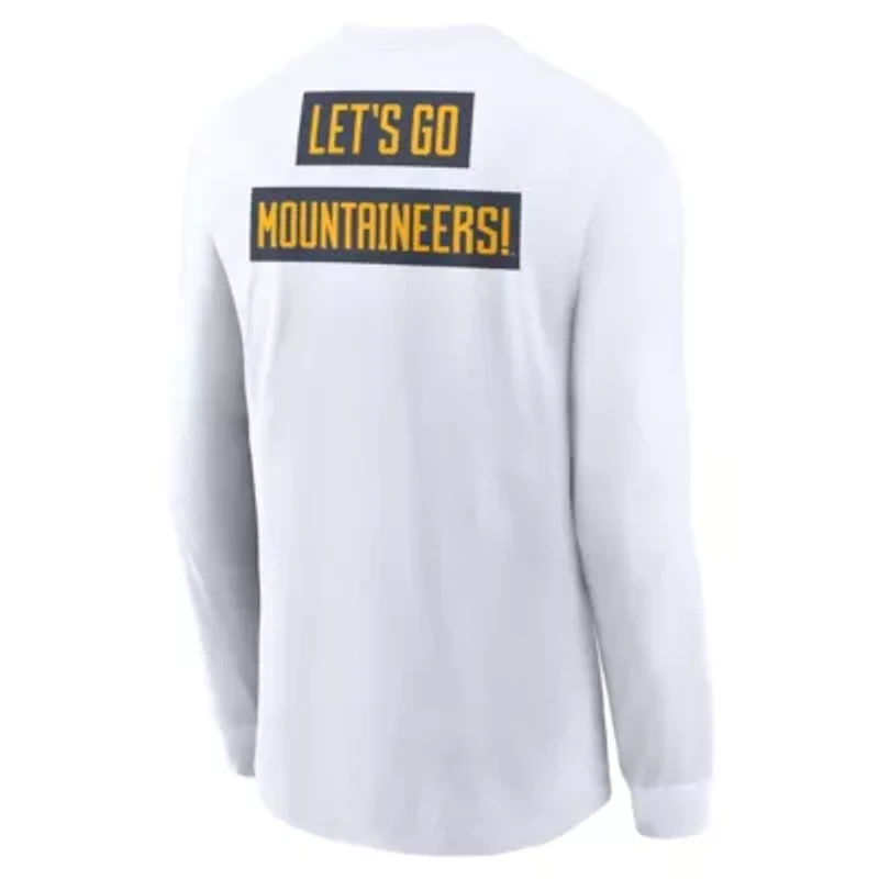 NCAA Nike West Virginia Mountaineers Two-Hit Classic Location Long Sleeve T-Shirt