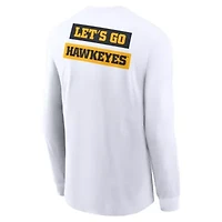 NCAA Nike Iowa Hawkeyes Two-Hit Classic Location Long Sleeve T-Shirt