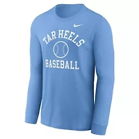 NCAA Nike Carolina North Tar Heels Essential Baseball Arch Long Sleeve T-Shirt