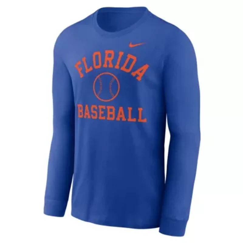 NCAA Nike Florida Gators Essential Baseball Arch Long Sleeve T-Shirt