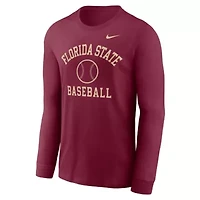 NCAA Nike Florida State Seminoles Essential Baseball Arch Long Sleeve T-Shirt