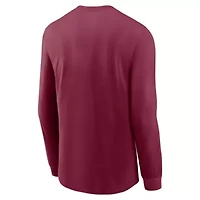 NCAA Nike Florida State Seminoles Essential Baseball Arch Long Sleeve T-Shirt
