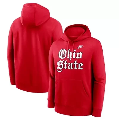 NCAA Nike Ohio State Buckeyes Old English Fleece Pullover Hoodie