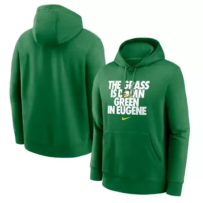 NCAA Nike Oregon Ducks Grass Is Club Fleece Pullover Hoodie