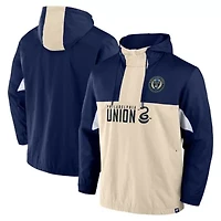 MLS Fanatics Philadelphia Union Free Kick Woven Quarter-Zip Hoodie Jacket