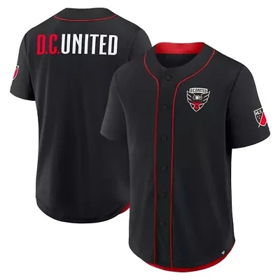 MLS Fanatics D.C. United Injury Time Baseball Jersey
