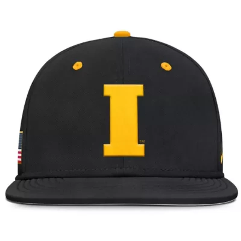 NCAA Nike Iowa Hawkeyes On-Field Dugout True Performance Fitted Hat