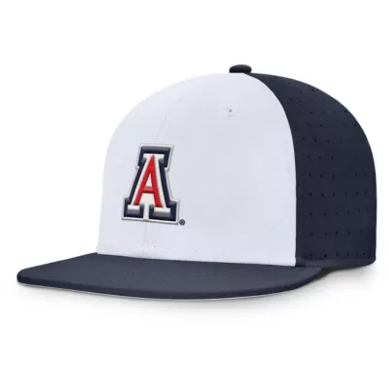 NCAA Nike White/Navy Arizona Wildcats On-Field Dugout True Performance Fitted Hat