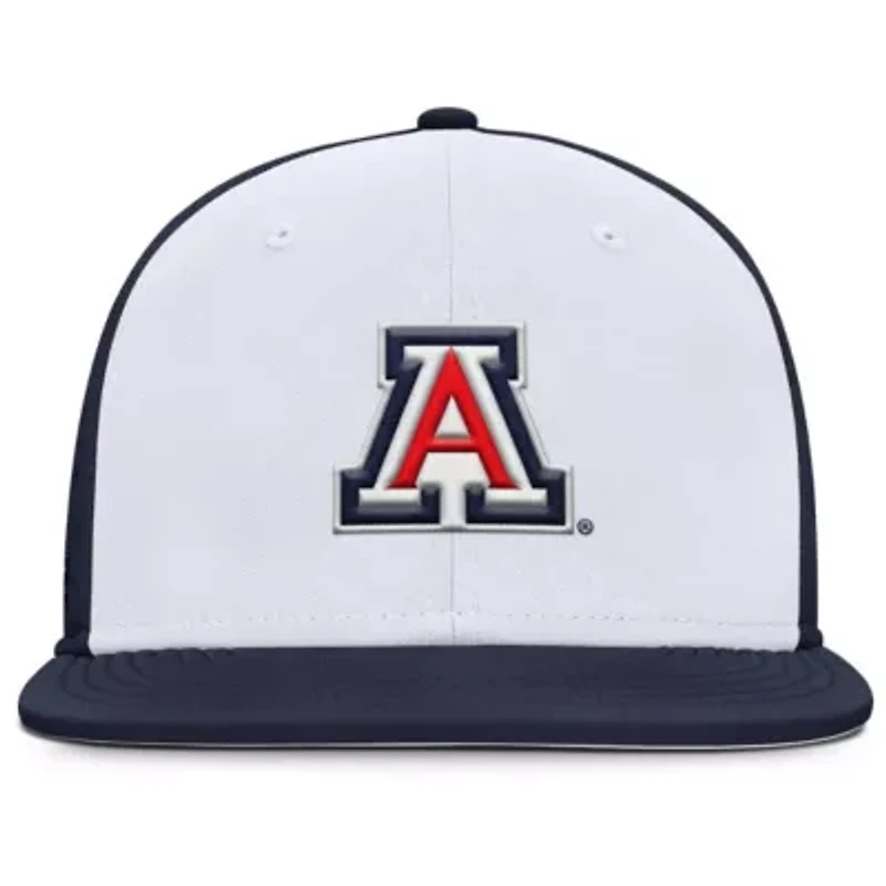 NCAA Nike White/Navy Arizona Wildcats On-Field Dugout True Performance Fitted Hat