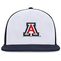 NCAA Nike White/Navy Arizona Wildcats On-Field Dugout True Performance Fitted Hat