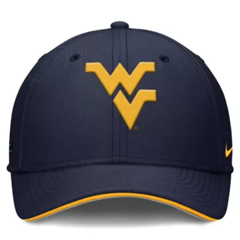 NCAA Nike West Virginia Mountaineers 2026 Dugout Coaches Dri-FIT Rise Swoosh Flex Hat