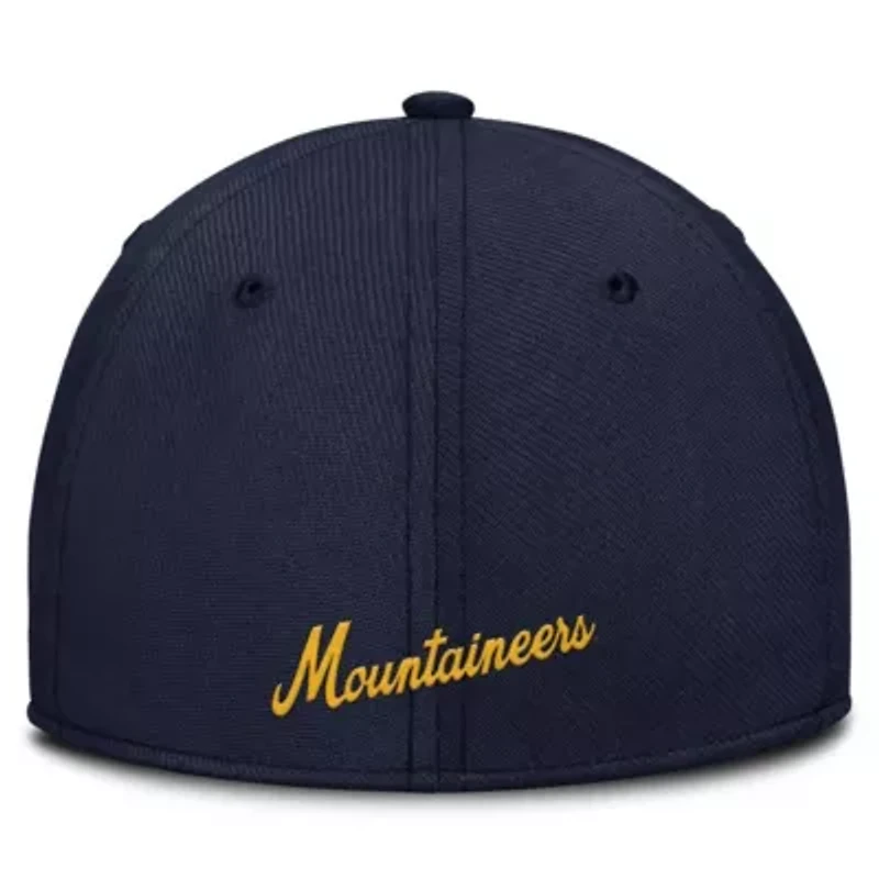 NCAA Nike West Virginia Mountaineers 2026 Dugout Coaches Dri-FIT Rise Swoosh Flex Hat