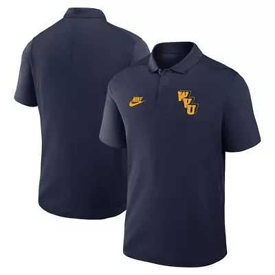 NCAA Nike West Virginia Mountaineers Primetime Victory Legacy Vault Logo Performance Polo