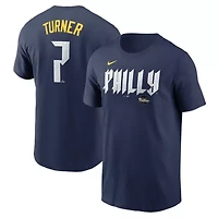 MLB Nike Trea Turner Philadelphia Phillies 2024 City Connect Fuse Name & Number T-Shirt
