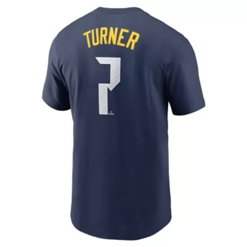 MLB Nike Trea Turner Philadelphia Phillies 2024 City Connect Fuse Name & Number T-Shirt
