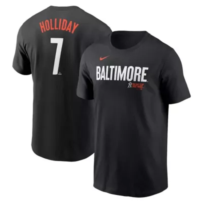 MLB Nike Jackson Holliday Baltimore Orioles 2024 City Connect Fuse Name & Number T-Shirt