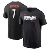 MLB Nike Jackson Holliday Baltimore Orioles 2024 City Connect Fuse Name & Number T-Shirt