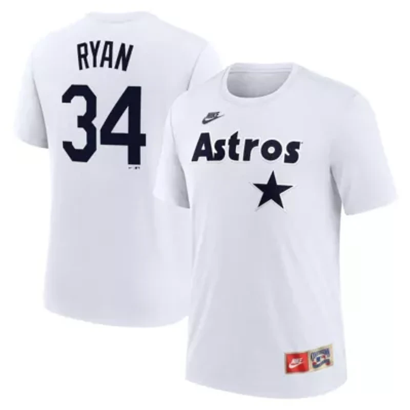 MLB Nike Nolan Ryan Houston Astros Cooperstown Collection Name & Number Tri-Blend T-Shirt