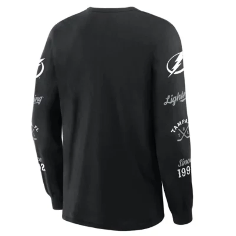 NHL Fanatics Tampa Bay Lightning Boxed Legacy Long Sleeve T-Shirt