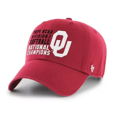 NCAA Unisex Oklahoma Sooners 2024 NCAA Softball NCAA World Series s Clean Up Adjustable Hat