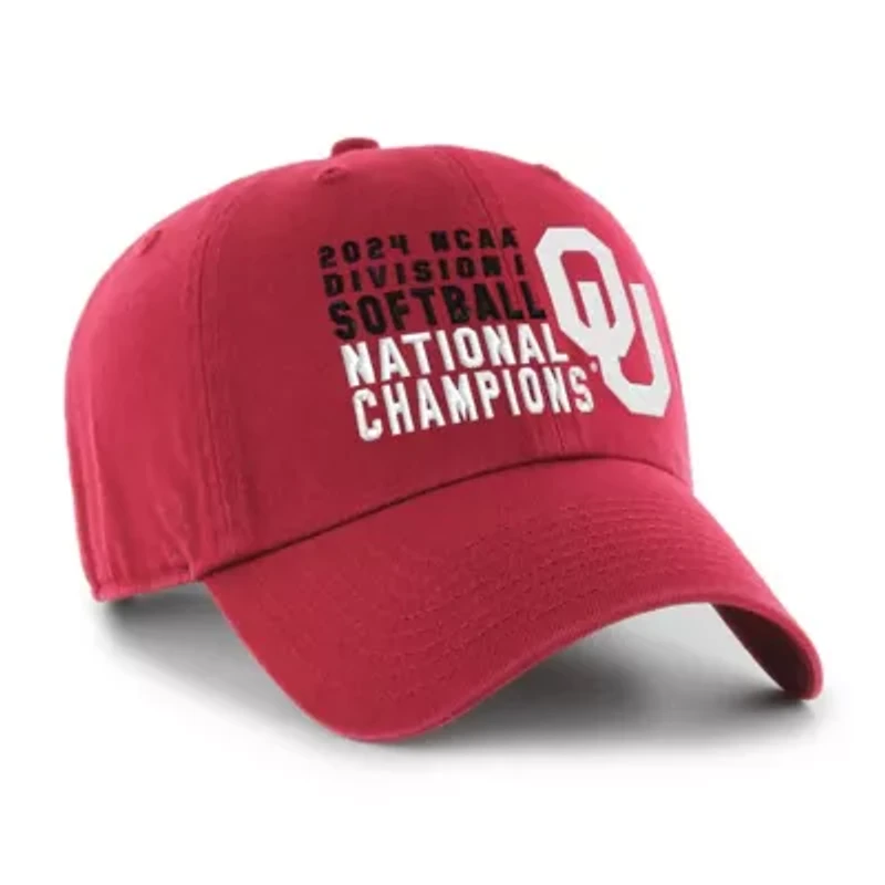 NCAA Unisex Oklahoma Sooners 2024 NCAA Softball NCAA World Series s Clean Up Adjustable Hat
