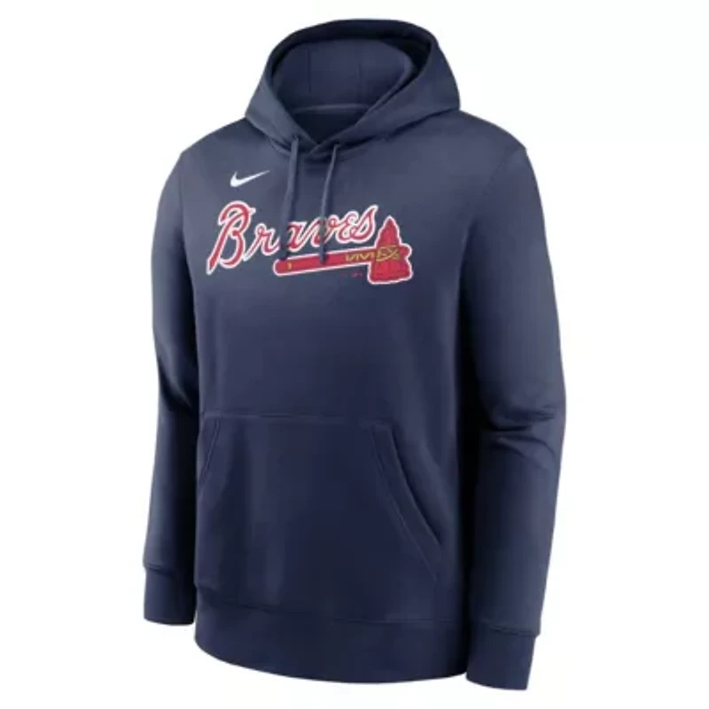 MLB Nike Ronald Acuña Jr. Atlanta Braves Player Name & Number Club Fleece Pullover Hoodie
